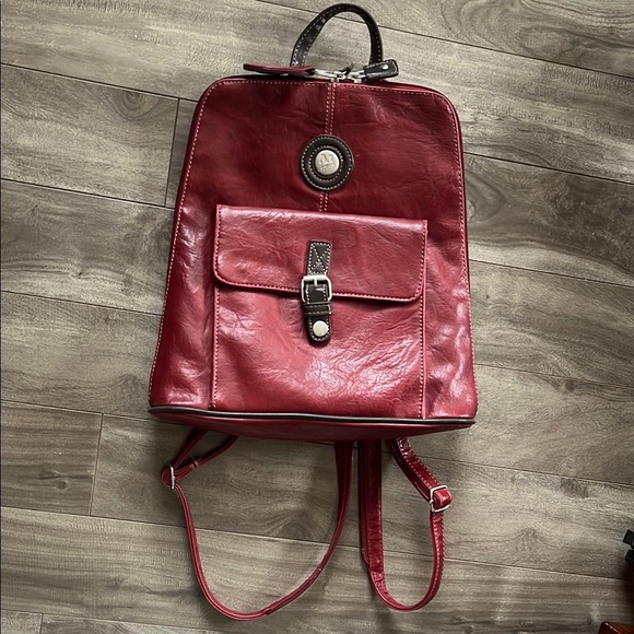 Mouflon Red Leather Mini Backpack - Picture 3 of 16